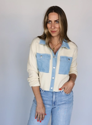Jade Knit Contrast Jacket