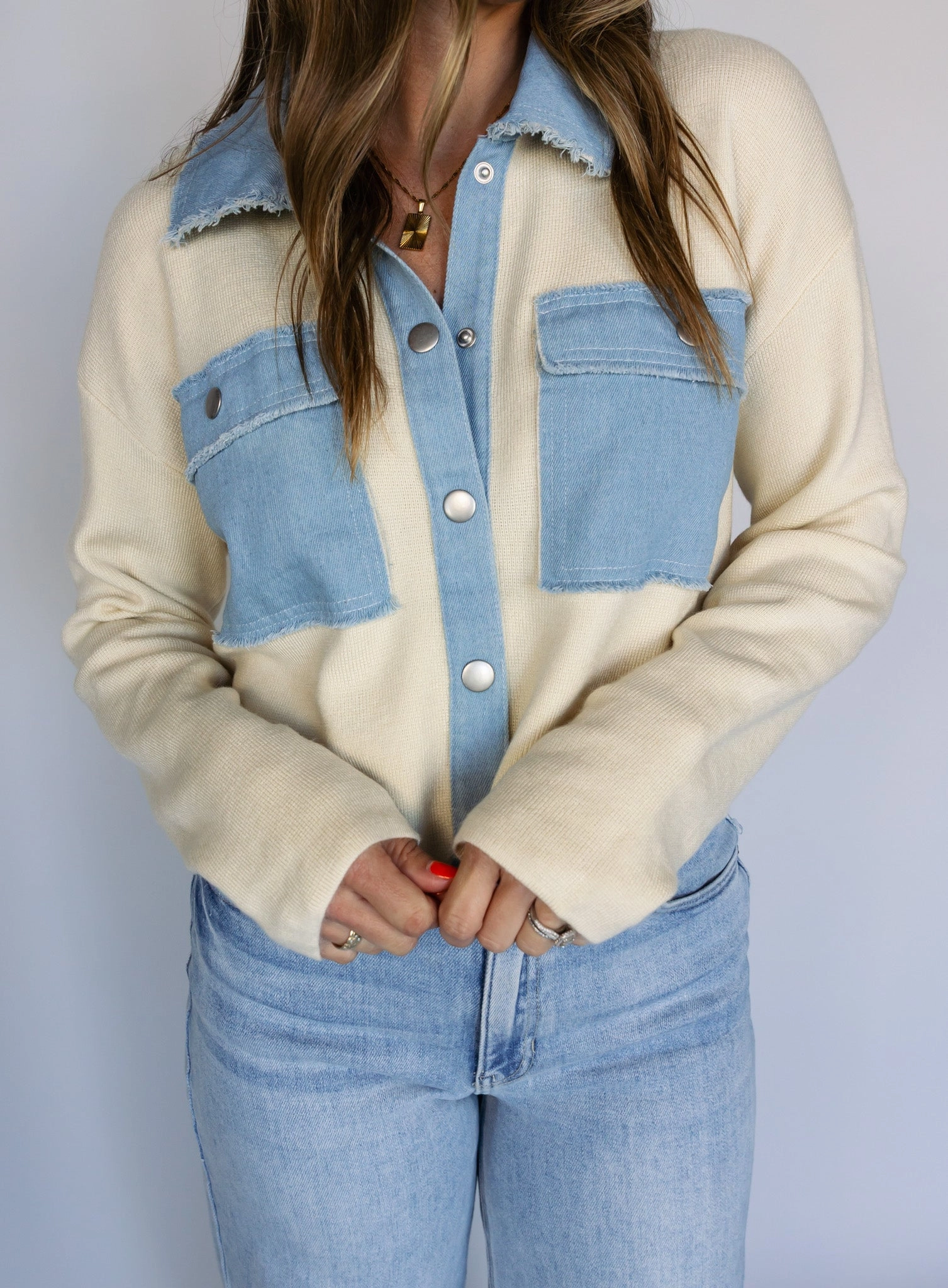 Jade Knit Contrast Jacket