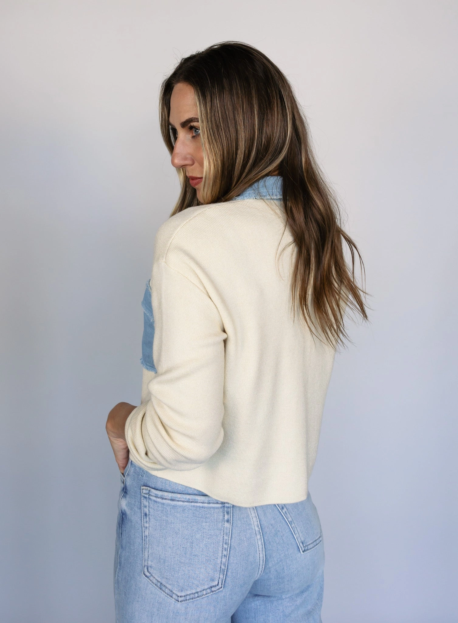 Jade Knit Contrast Jacket