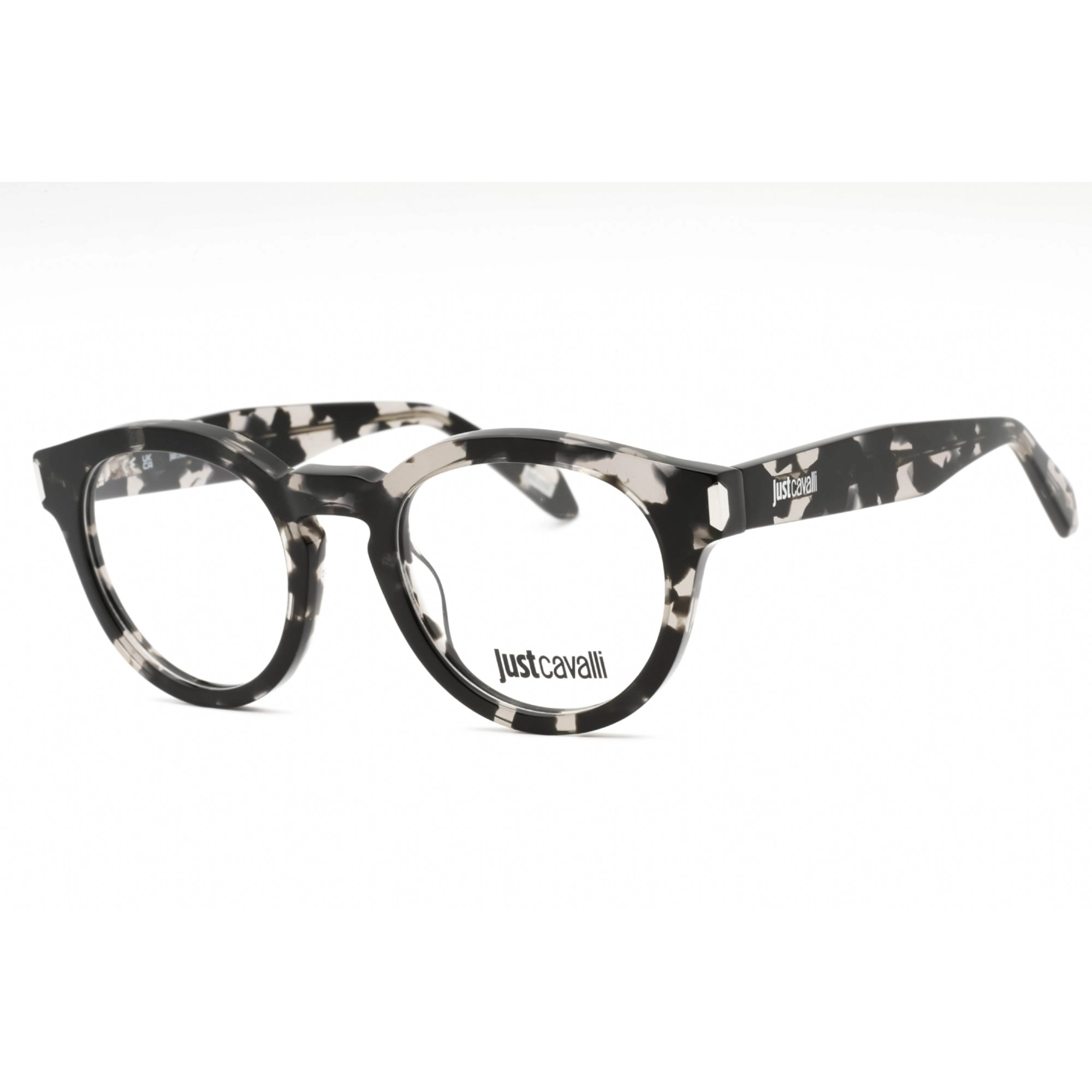 Just Cavalli Women's Eyeglasses - Black Tortoise Plastic Round Frame | VJC016 0809