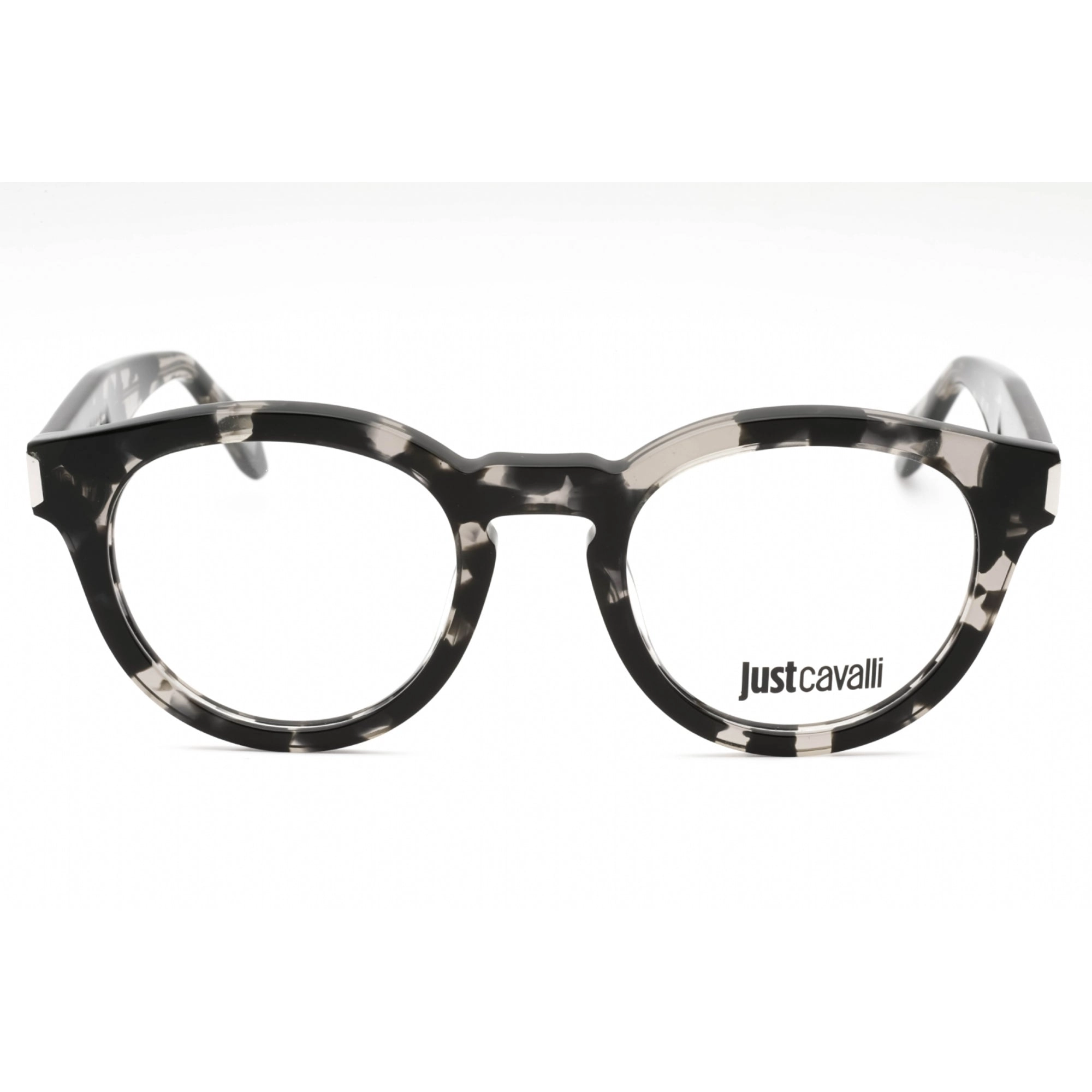 Just Cavalli Women's Eyeglasses - Black Tortoise Plastic Round Frame | VJC016 0809