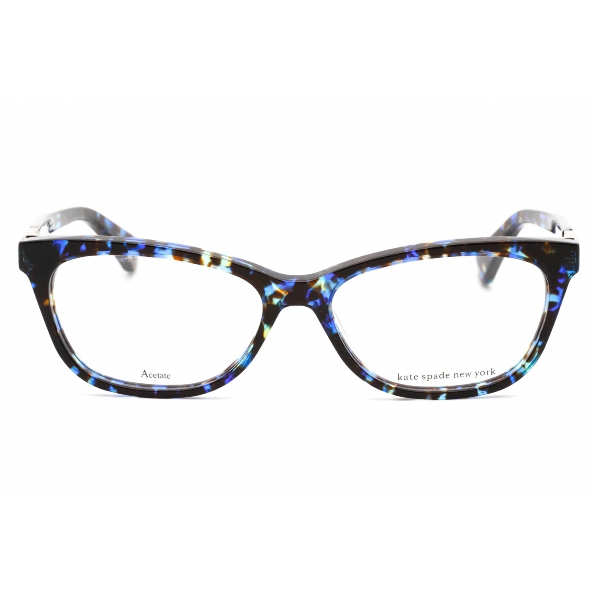 Kate Spade Women's Eyeglasses - Blue Havana Rectangular Shape Frame | Amelinda 0JBW 00