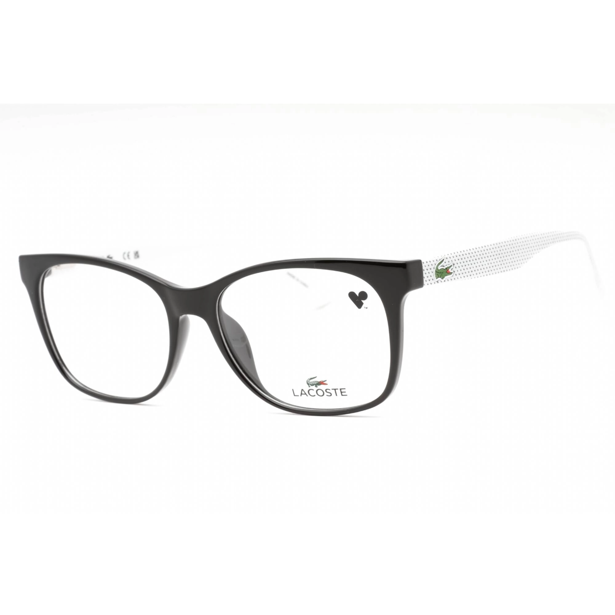 Lacoste Women's Eyeglasses - Black Plastic Rectangular Full Rim Frame | L2767 001