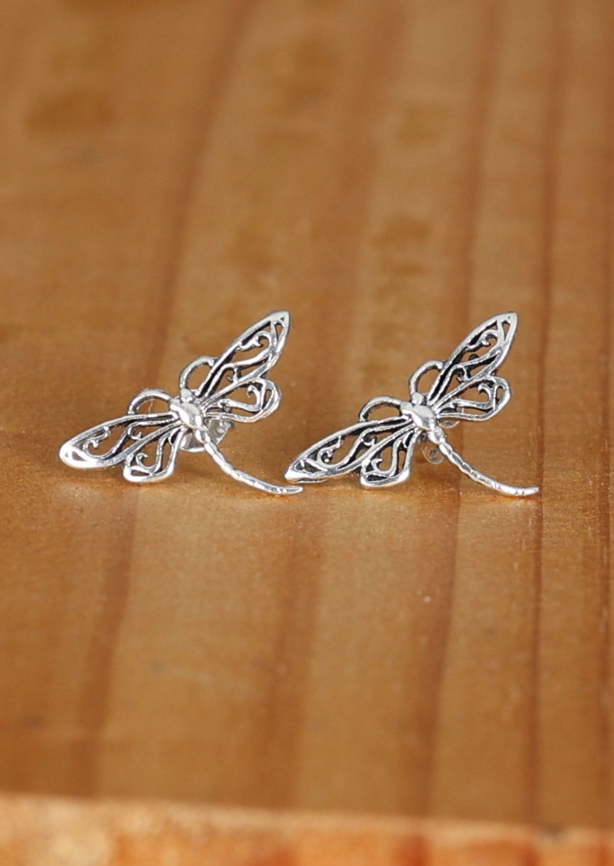 Large Dragonfly Silver Studs