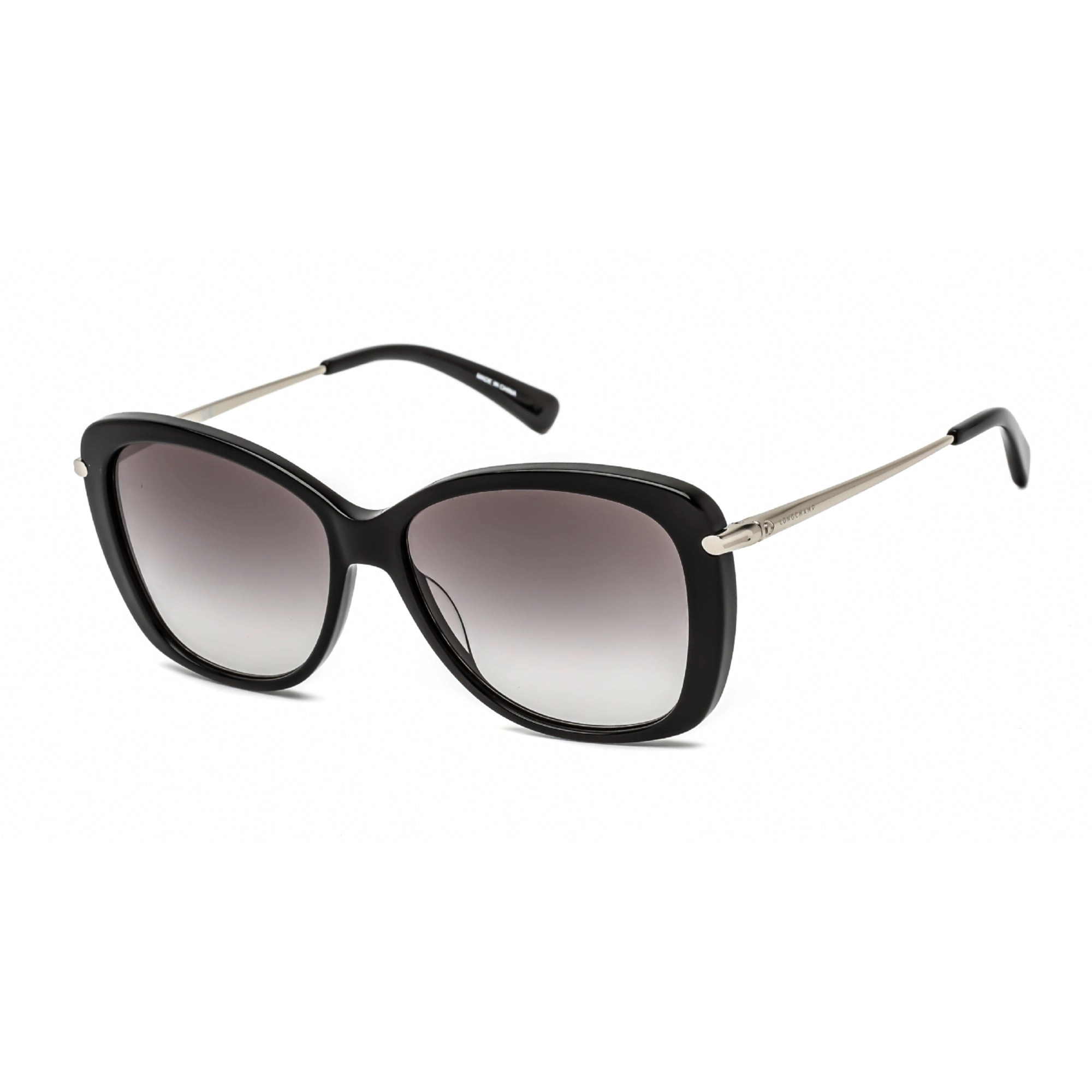 Longchamp Women's Sunglasses - Ebony Plastic Butterfly Full Rim Frame | LO616S 005