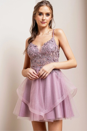 McKenzie Dress in Mauve Pink