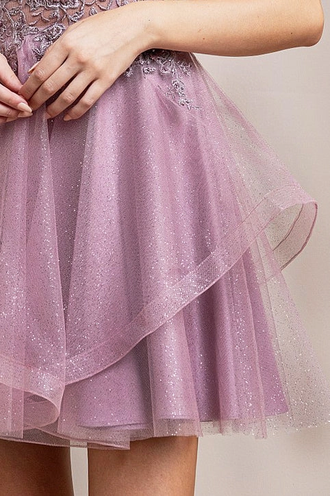 McKenzie Dress in Mauve Pink