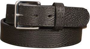 Men's Black Shark Leather Belt