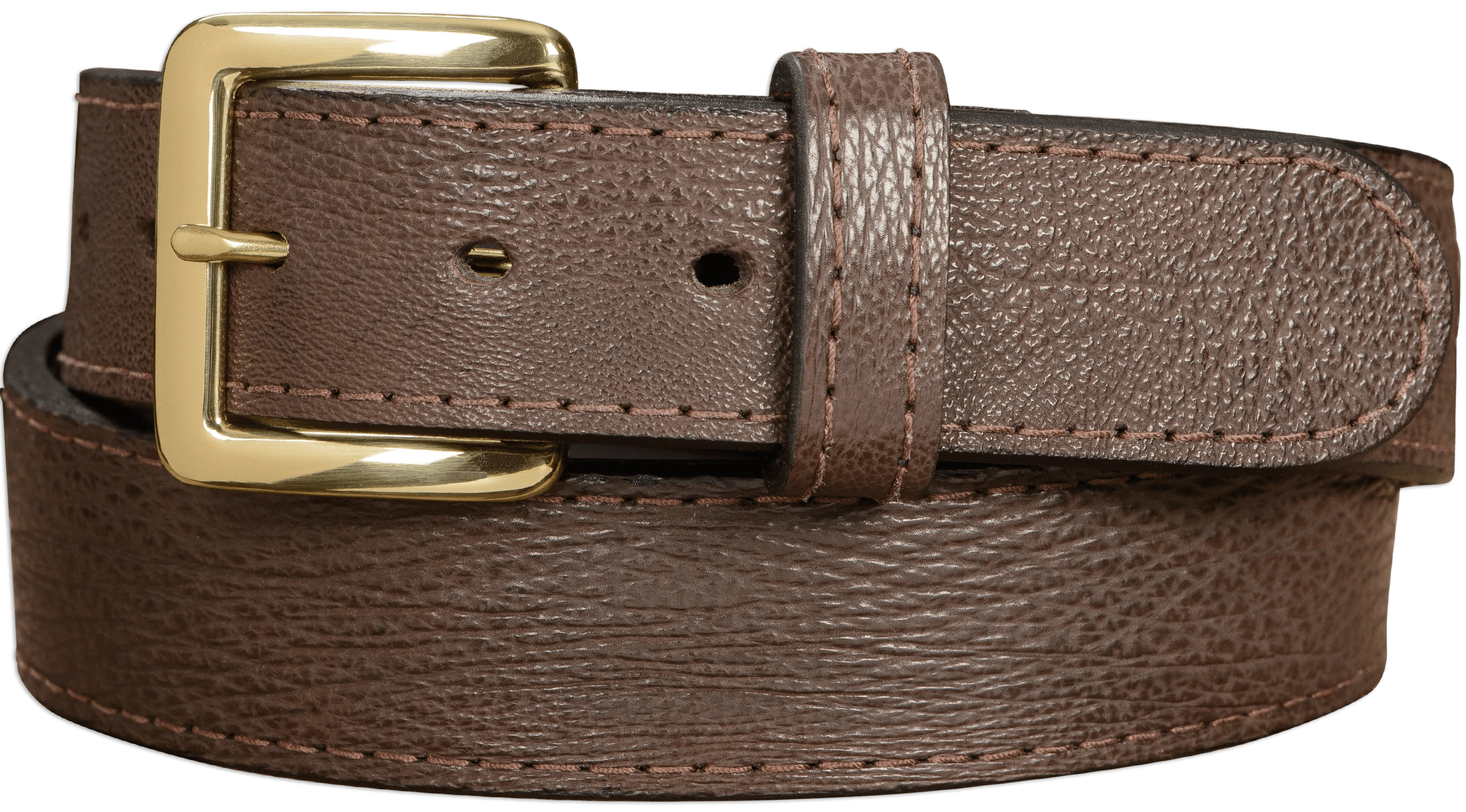 Men's Brown Shark Leather Belt