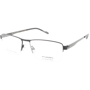Morel Men's Eyeglasses - Black Metal Half Rim Rectangular Shape Frame | 30296S SP06