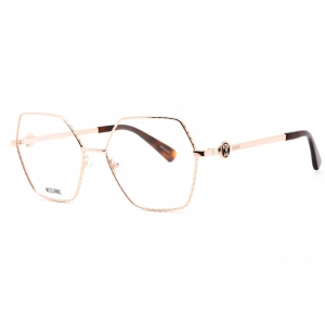Moschino Women's Eyeglasses - Gold Copper Geometric Full Rim Frame | MOS593 0DDB 00