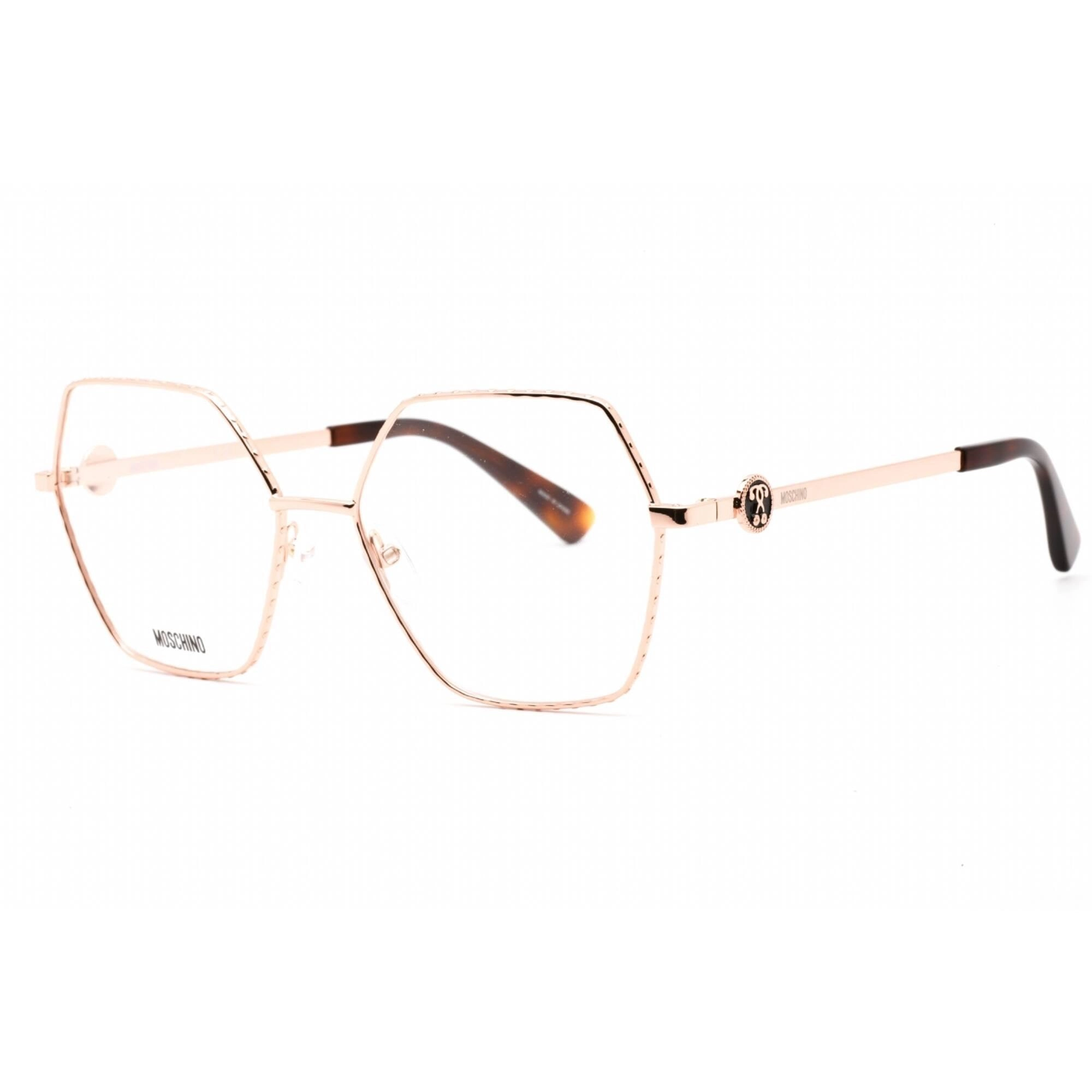 Moschino Women's Eyeglasses - Gold Copper Geometric Full Rim Frame | MOS593 0DDB 00