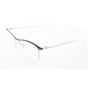 Mykita Unisex Eyeglasses - Cat Eye Frame | LUXE-COSIMA-PLATINUM/COAL GREY-DEMO COL 059