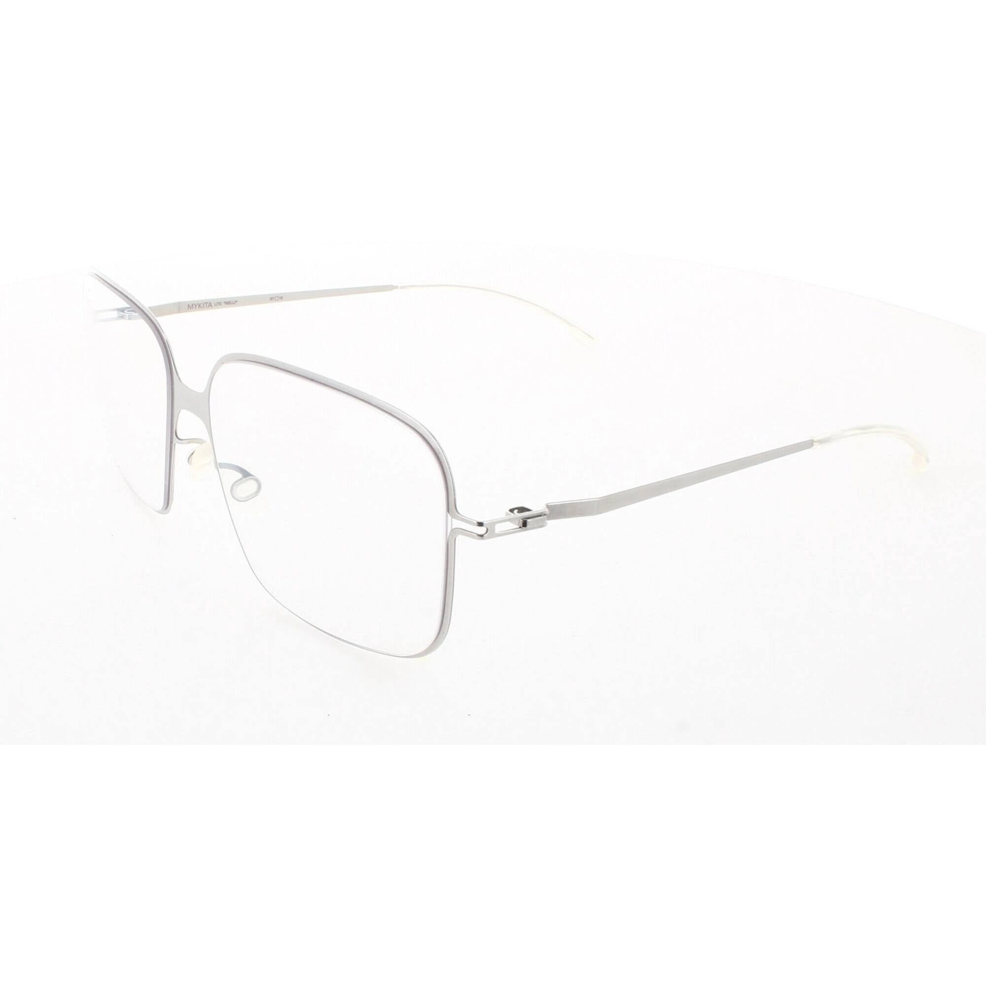 Mykita Unisex Eyeglasses - Shiny Silver Square Frame | LITE-NELLI-SHINNY-SILVER 051