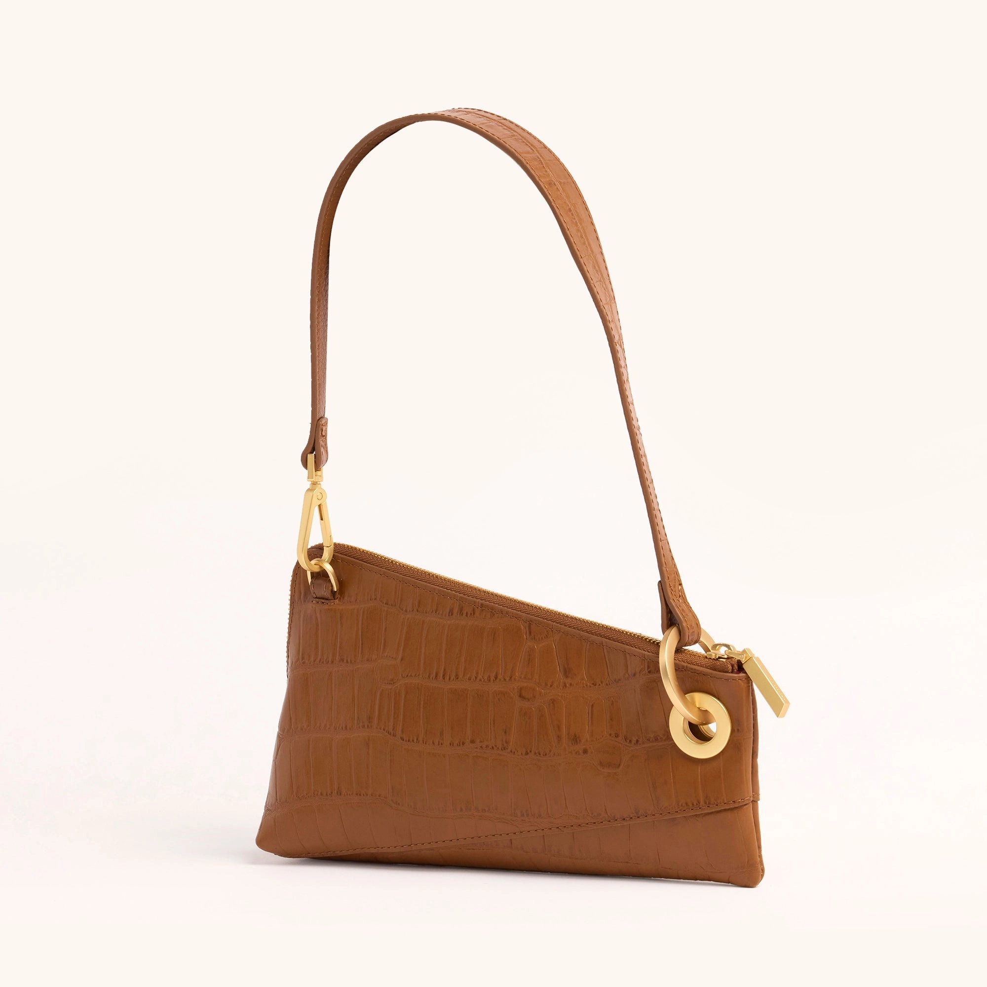 Nash Pochette | Canyon Crocco/Brushed Gold