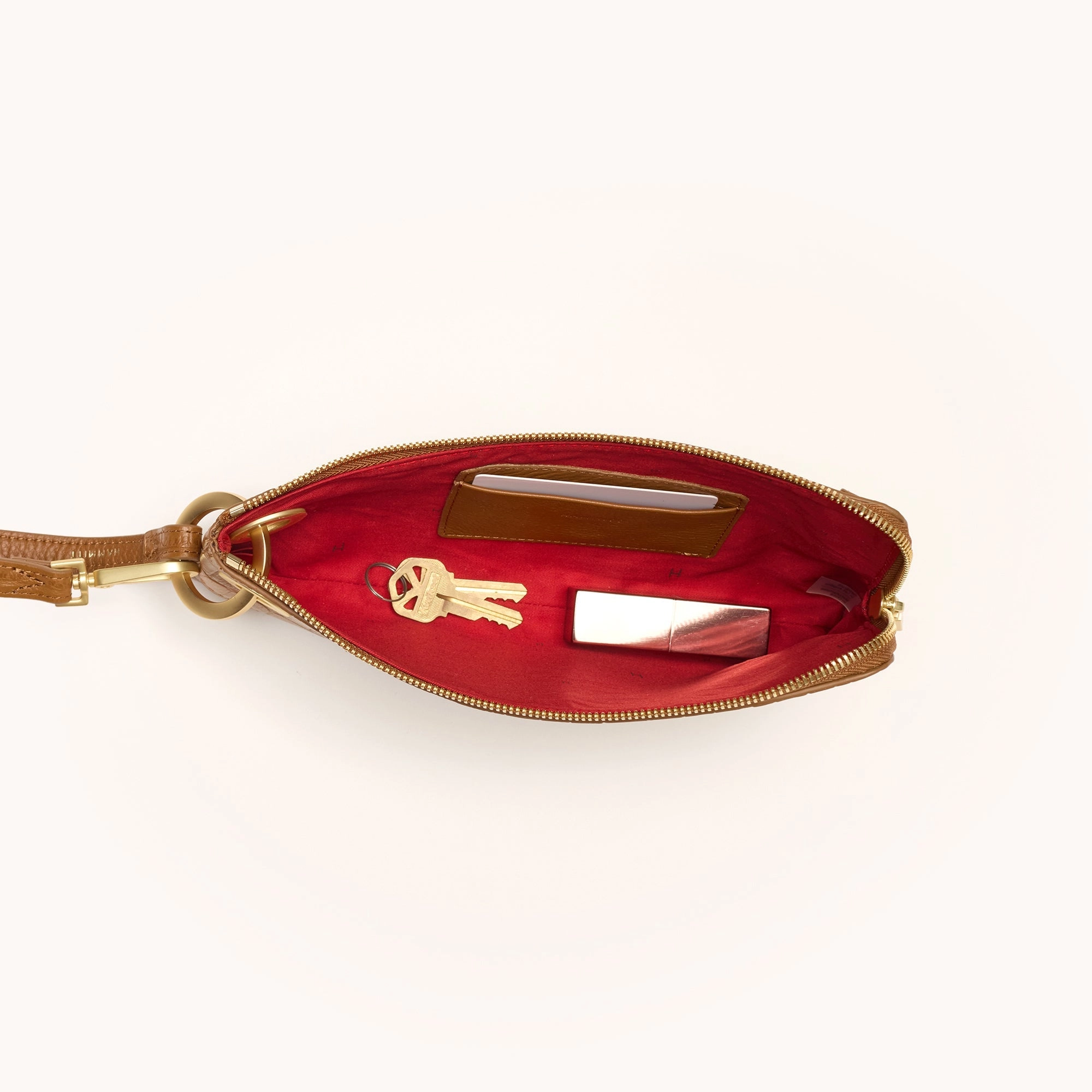 Nash Pochette | Canyon Crocco/Brushed Gold