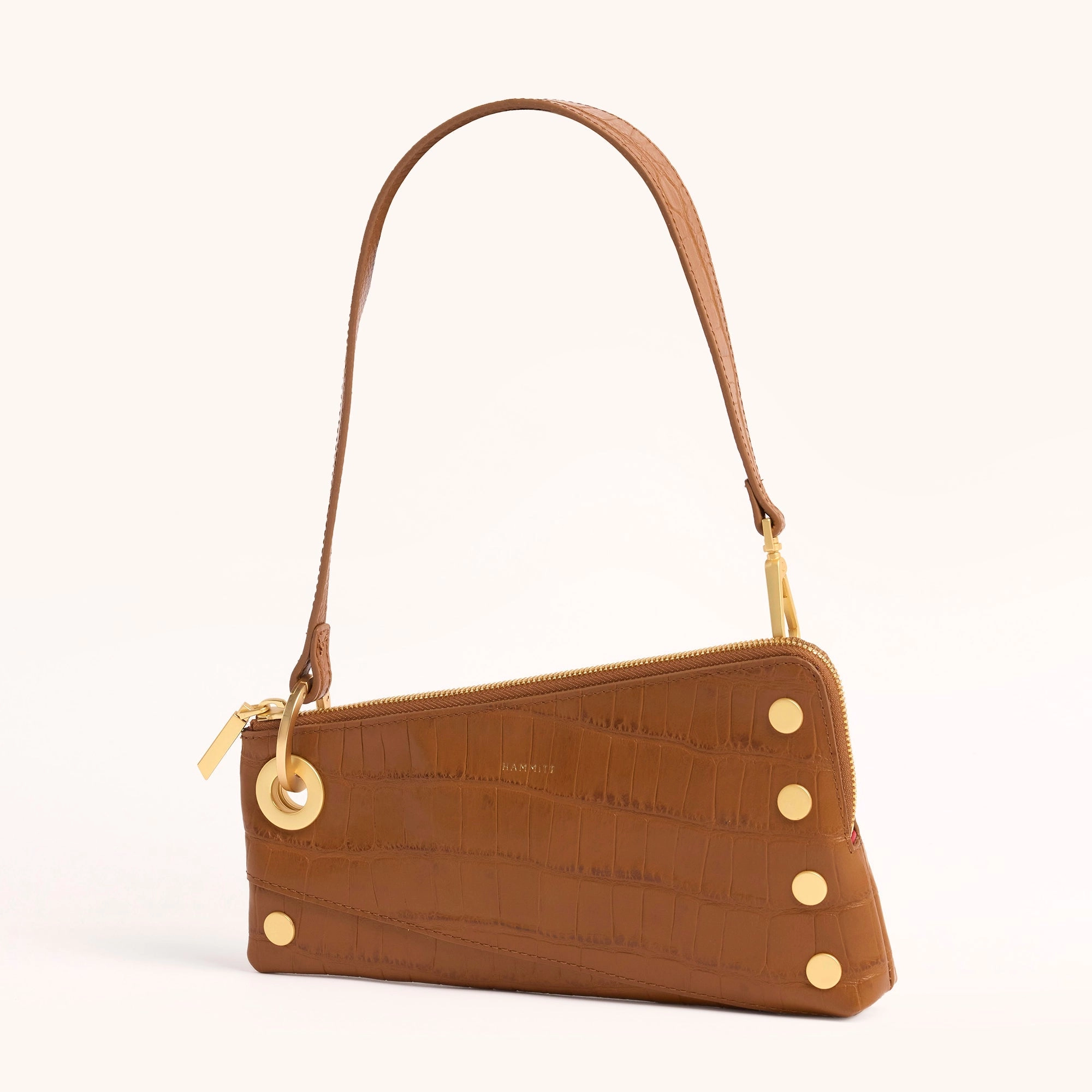 Nash Pochette | Canyon Crocco/Brushed Gold