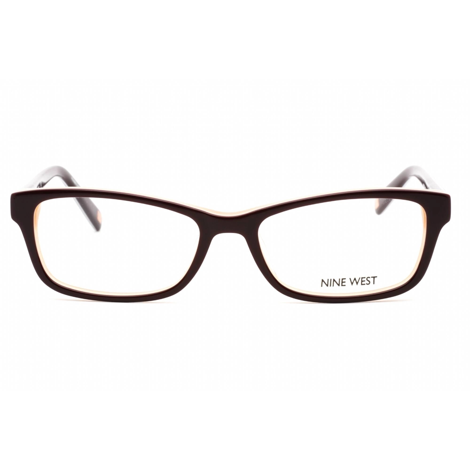 Nine West Women's Eyeglasses - Plum Laminate Plastic Rectangular Frame | NW5134 506