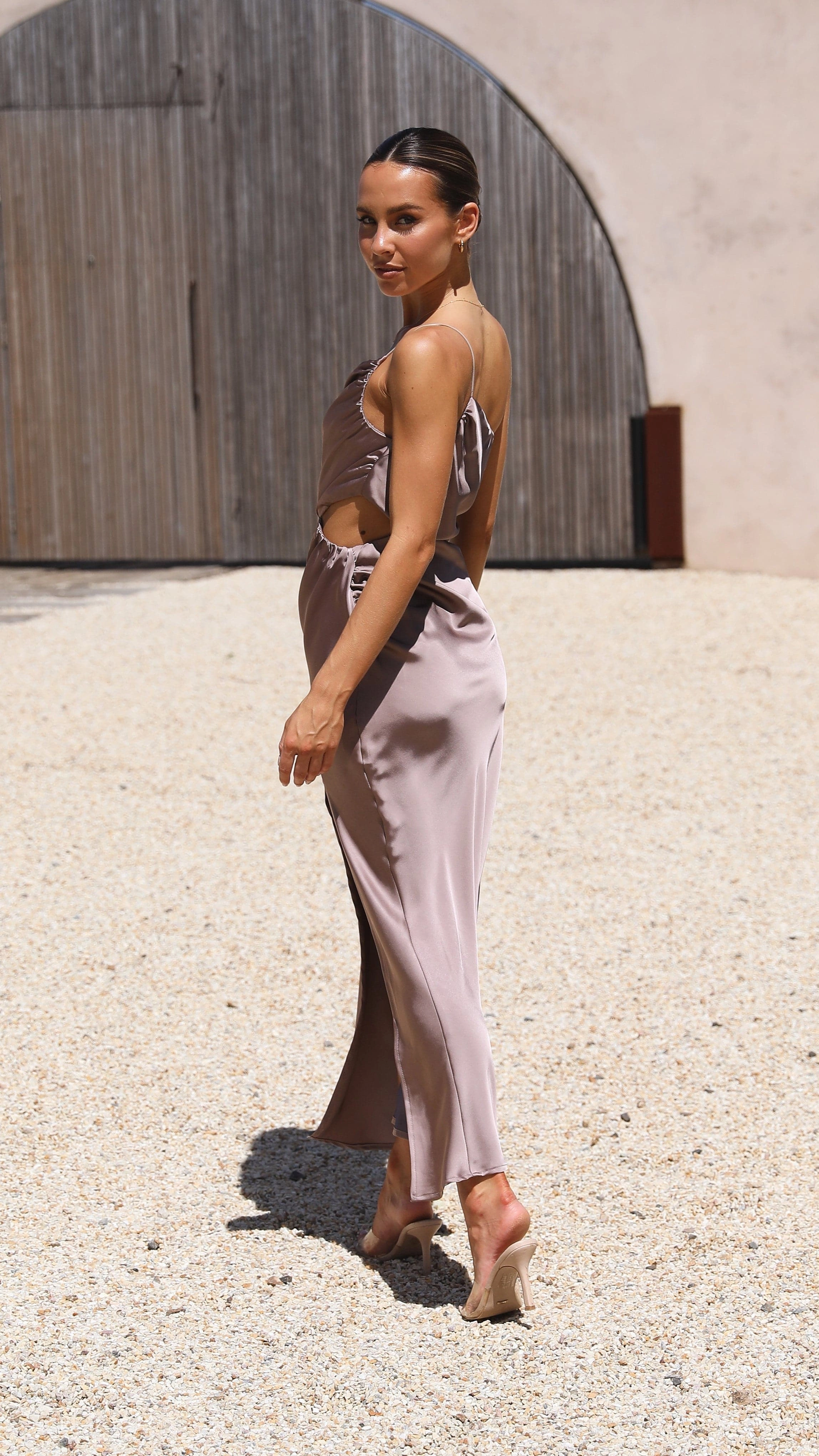 Nyla Maxi Dress - Mushroom