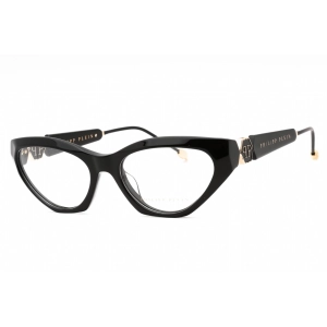 Philipp Plein Women's Eyeglasses - Shiny Black Plastic Cat Eye Frame | VPP069S 0700