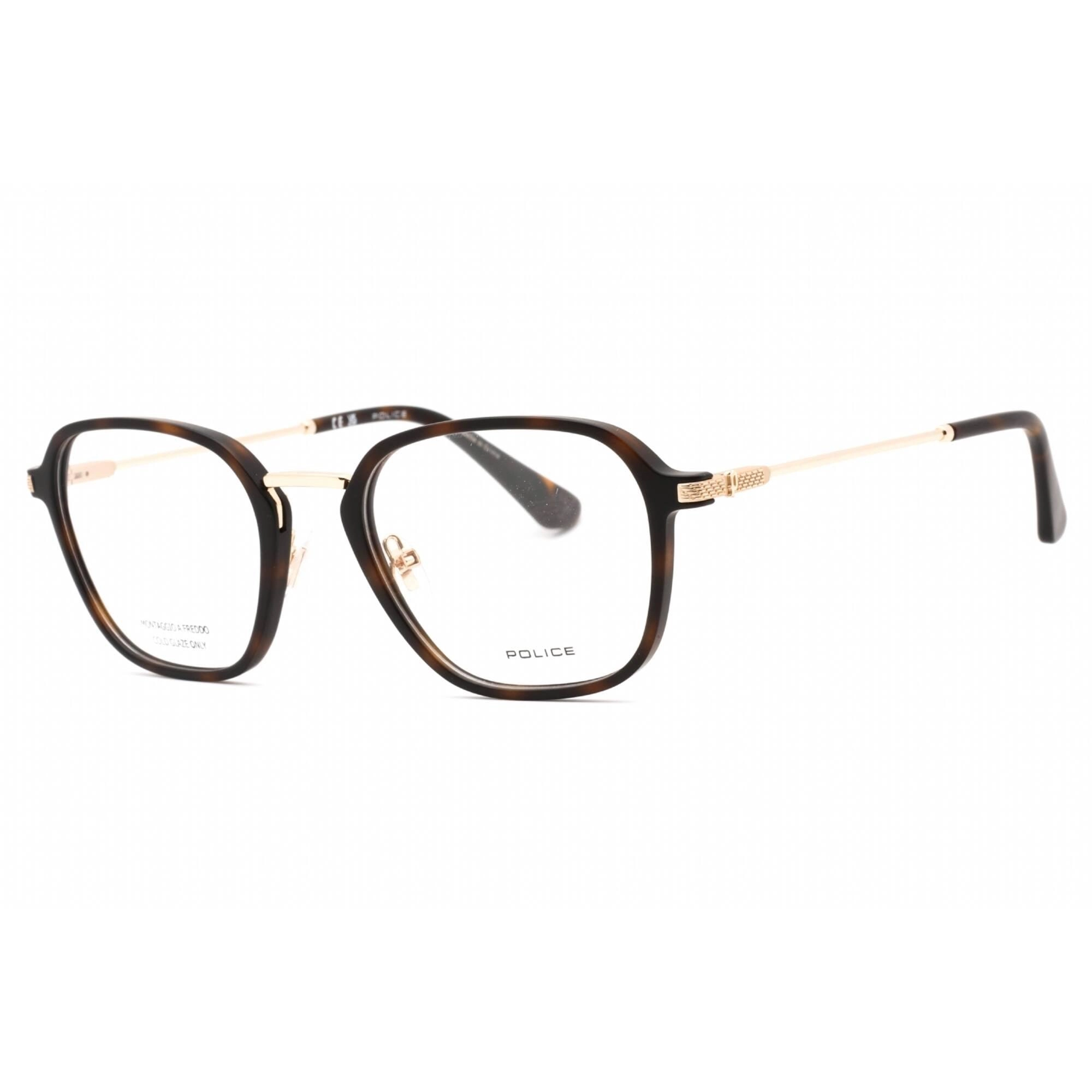 Police Men's Eyeglasses - Matte Dark Havana Injected Propionate Square | VPLG78 722M