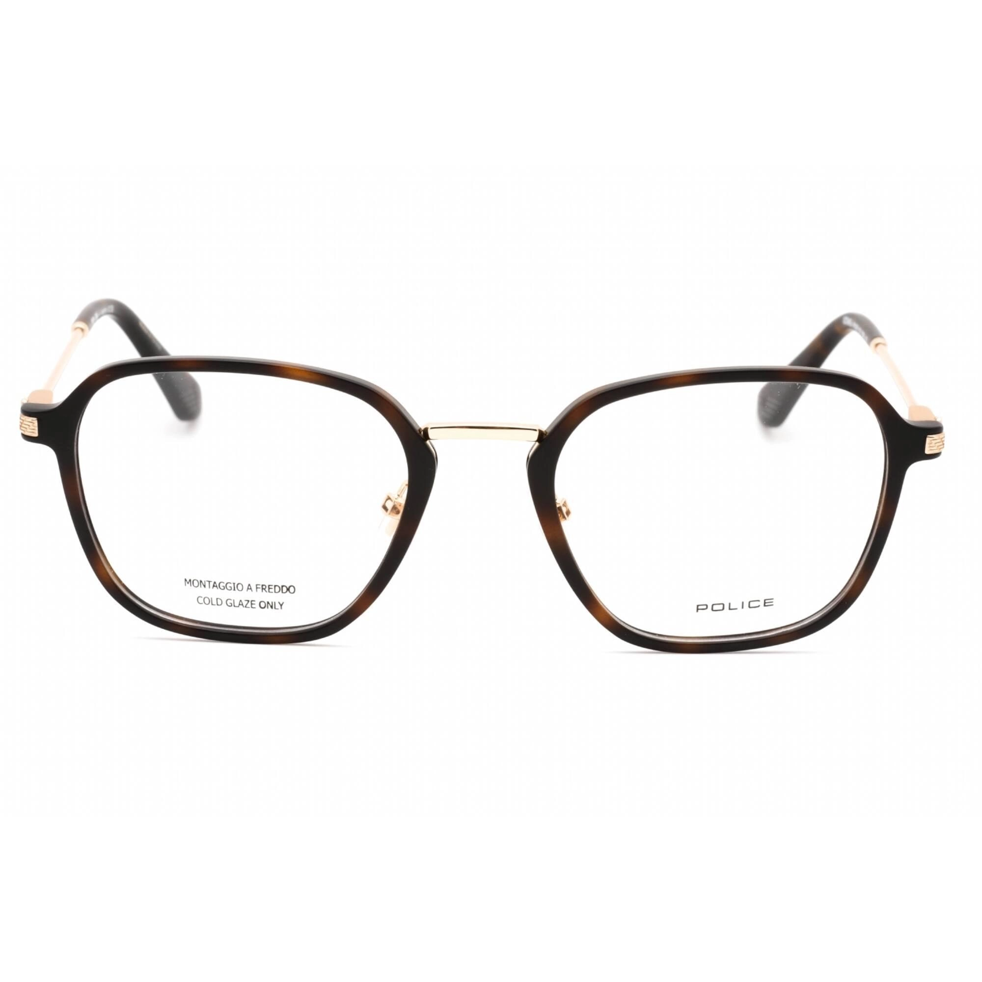 Police Men's Eyeglasses - Matte Dark Havana Injected Propionate Square | VPLG78 722M