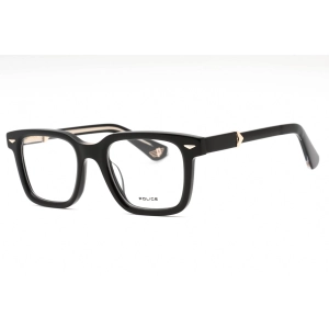 Police Men's Eyeglasses - Shiny Black Plastic Square Full Rim Frame | VPLG80 0700