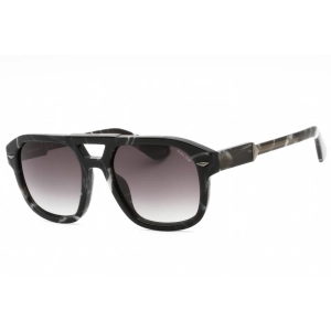 Police Men's Sunglasses - Black Marbled Acetate Square Full Rim Frame | SPLL19M 0869
