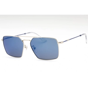 Police Men's Sunglasses - Shiny Silver Metal Aviator Full Rim Frame | SPLL07 579B