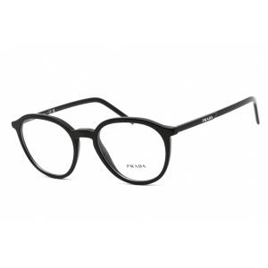 Prada Unisex Eyeglasses - Clear Lens Black Plastic Round Shape Frame | 0PR 12YV 1AB1O1