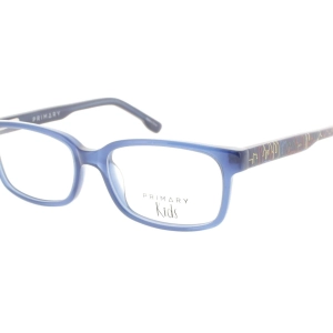 Primary Kid's Eyeglasses - Demo Lens Plastic Rectangular Full Rim Frame | Pk117 Blue