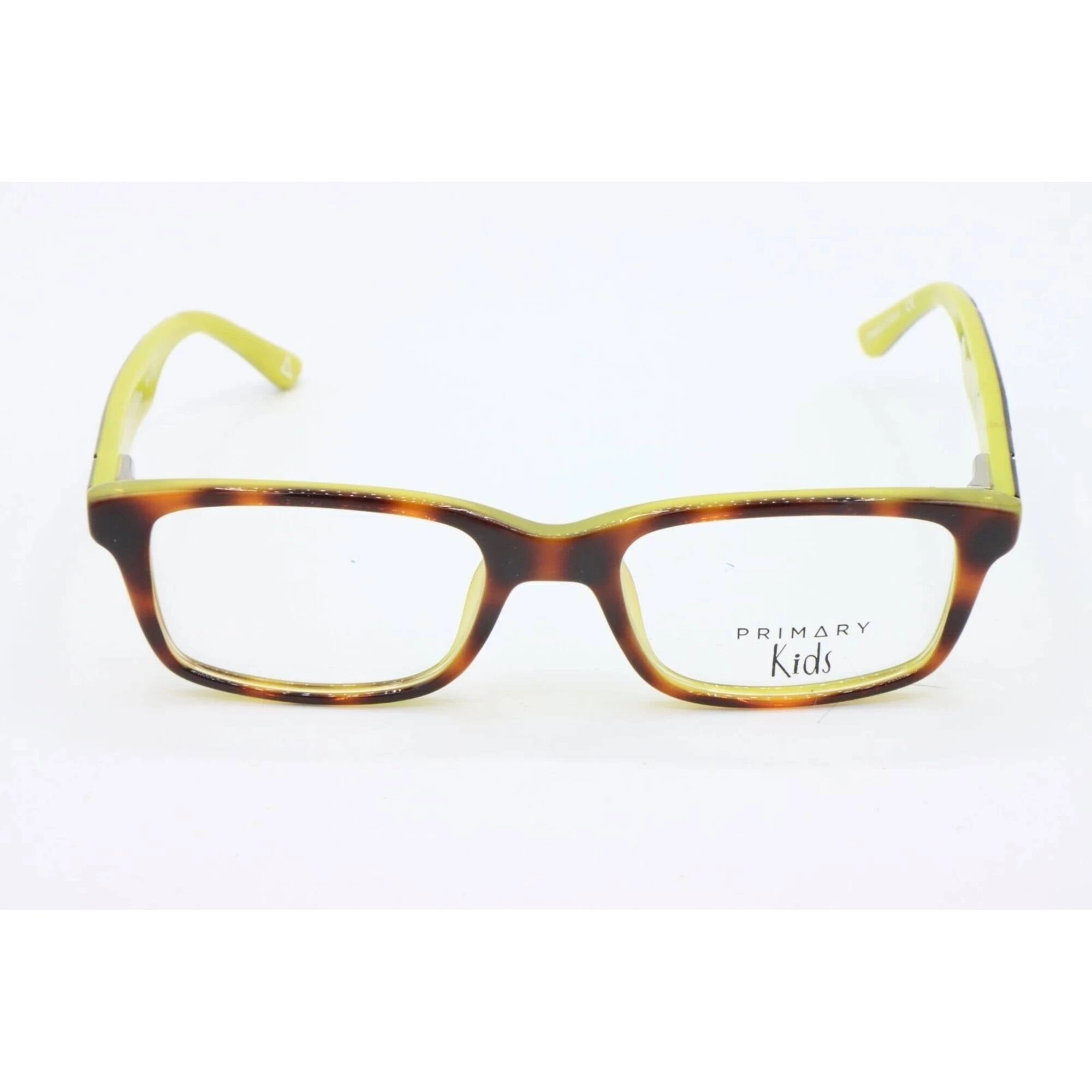 Primary Kid's Eyeglasses - Plastic Rectangular Full Rim Frame | Pk105 Tortoise/Lime