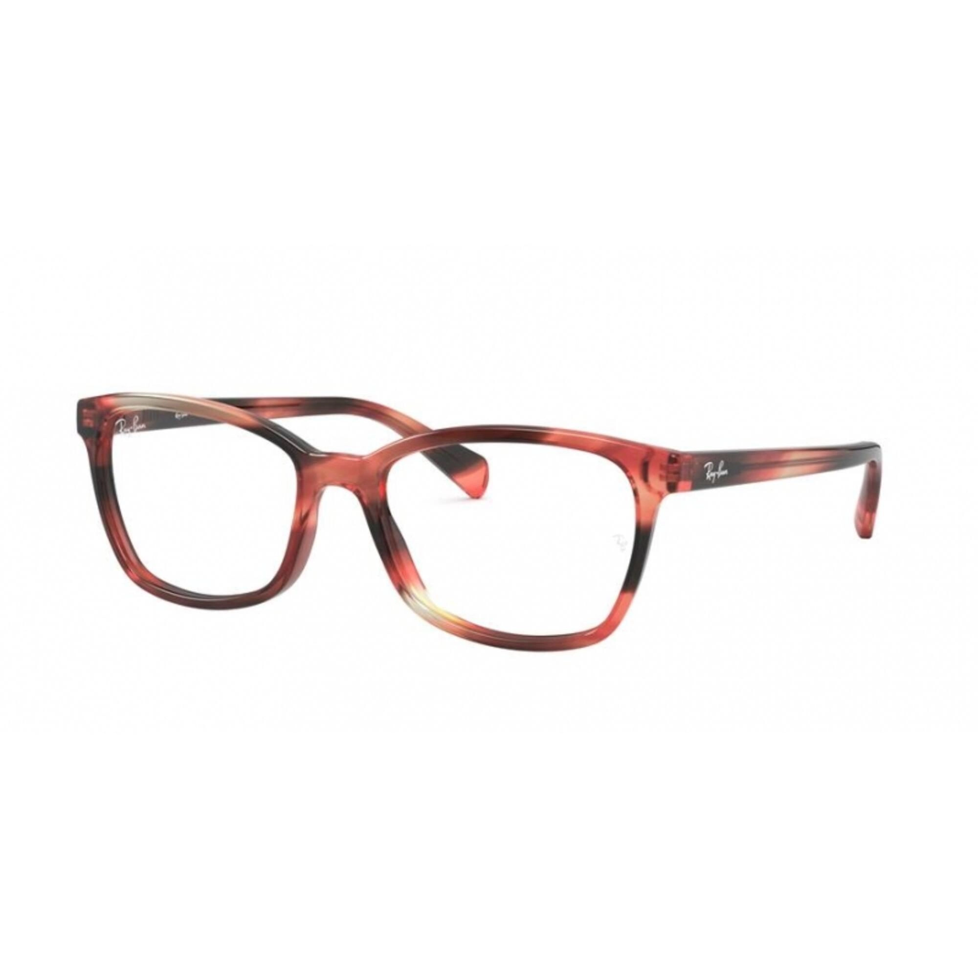 Ray Ban Women's Eyeglasses - Striped Brown Plastic Cat Eye | RAY BAN 0RX5362 8068