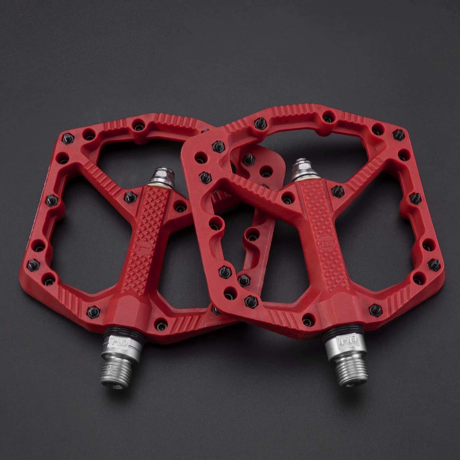 ROCKBROS Mountain Bike Pedals Flat MTB Pedals Nylon Fiber Bicycle Platform Pedals