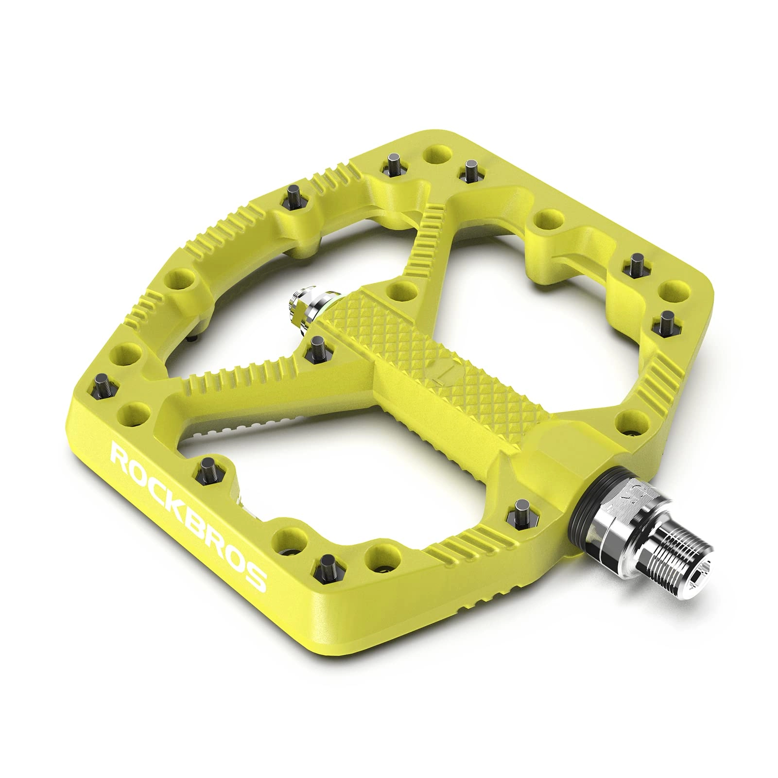 ROCKBROS Mountain Bike Pedals Flat MTB Pedals Nylon Fiber Bicycle Platform Pedals