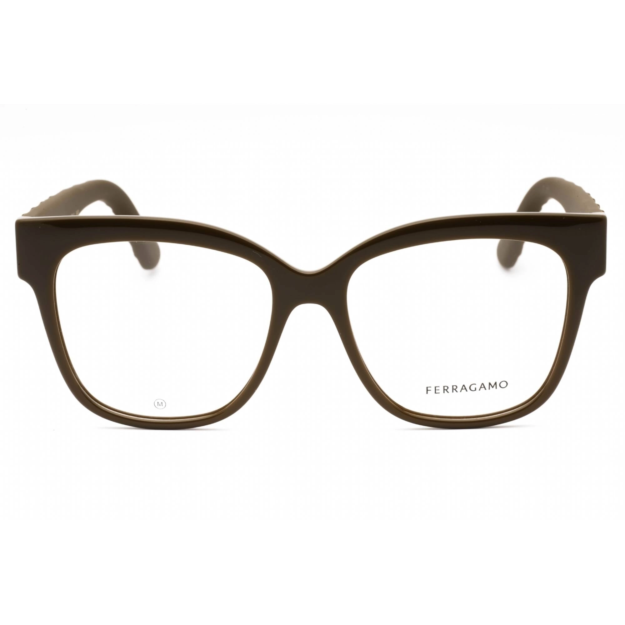 Salvatore Ferragamo Women's Eyeglasses - Dark Khaki Cat Eye Full Rim | SF2956EN 324