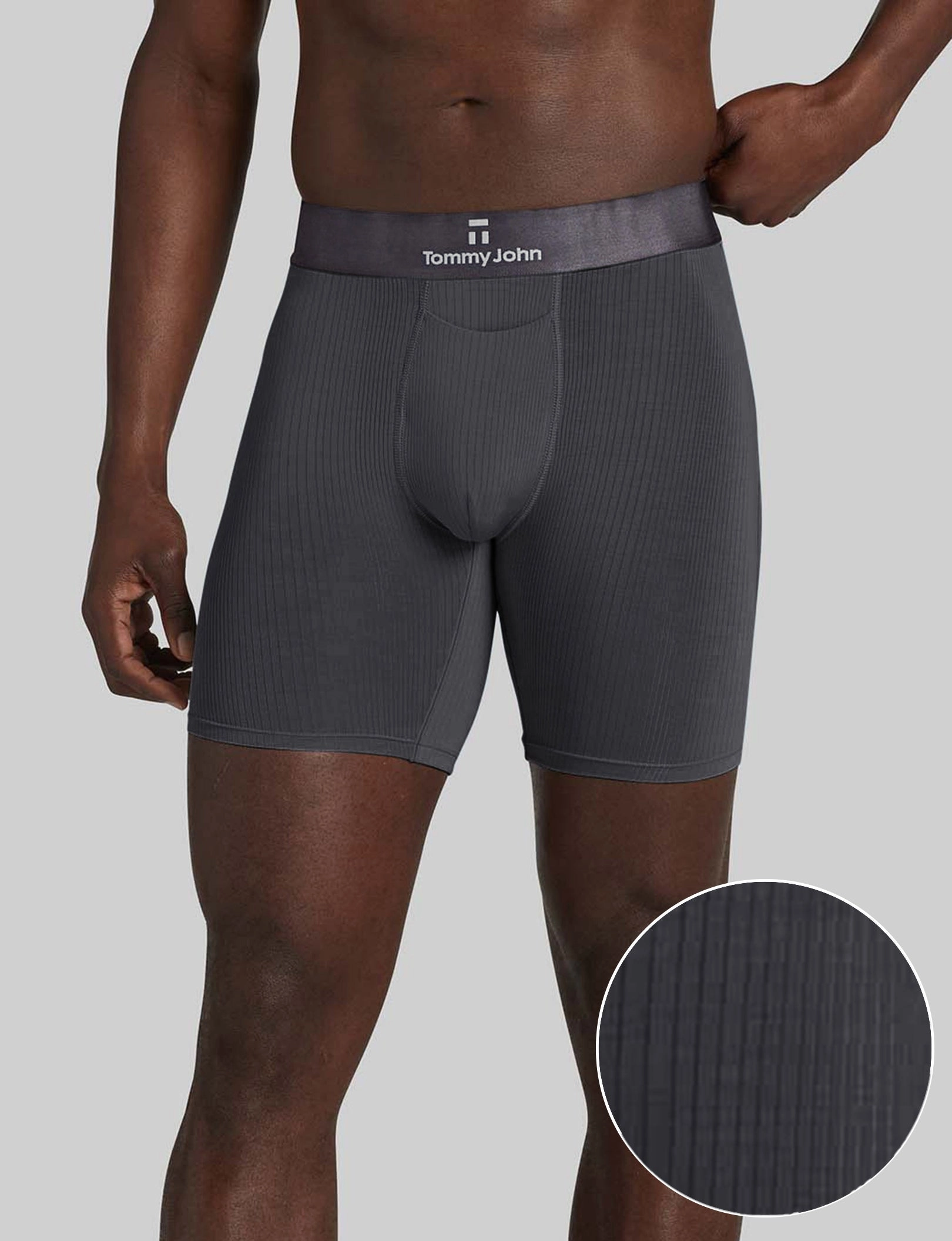 Second Skin Luxe Rib Mid-Length Boxer Brief 6"