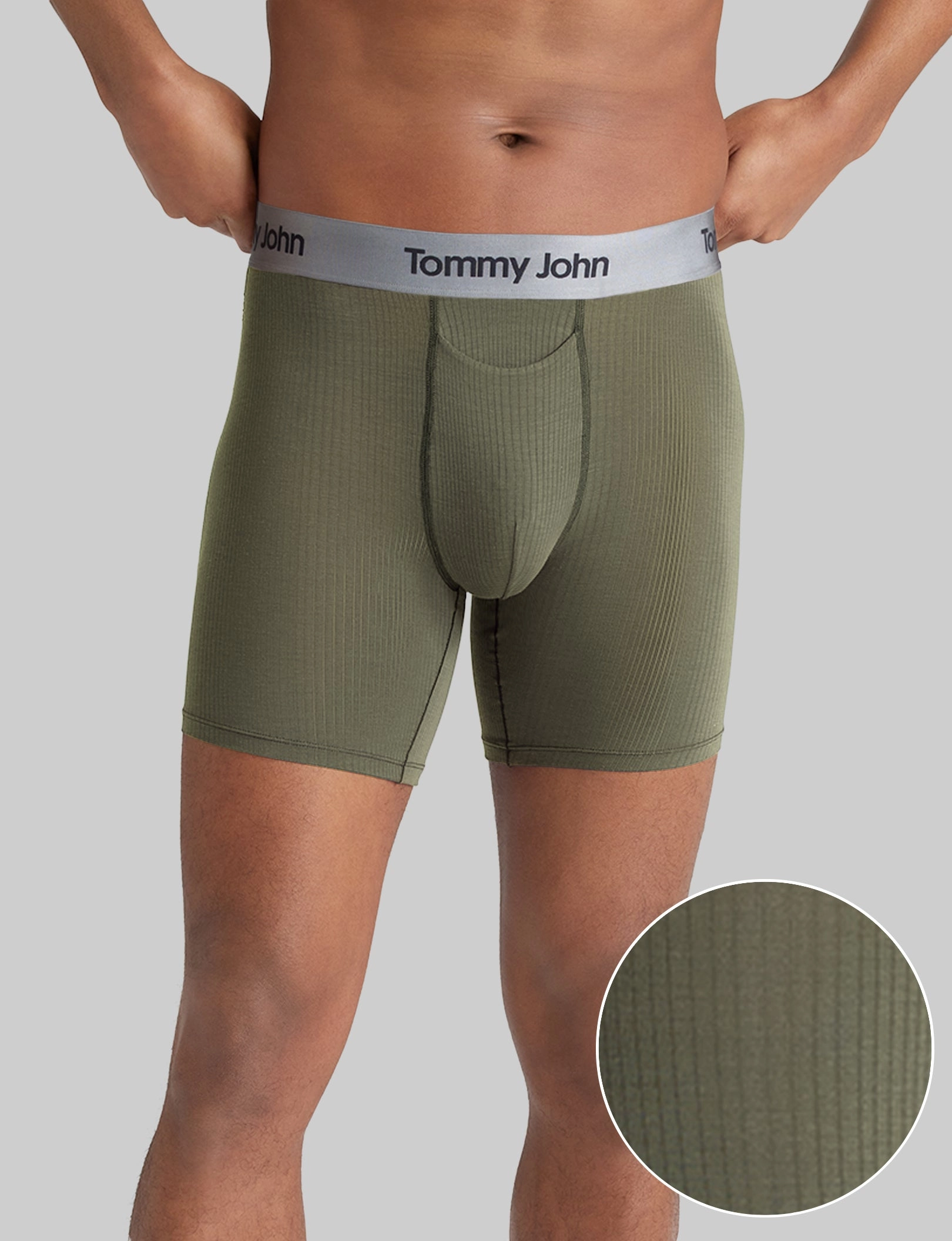 Second Skin Luxe Rib Mid-Length Boxer Brief 6"