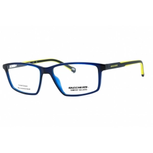 Skechers Men's Eyeglasses - Shiny Blue Rectangular Shape Full Rim Frame | SE3275 090