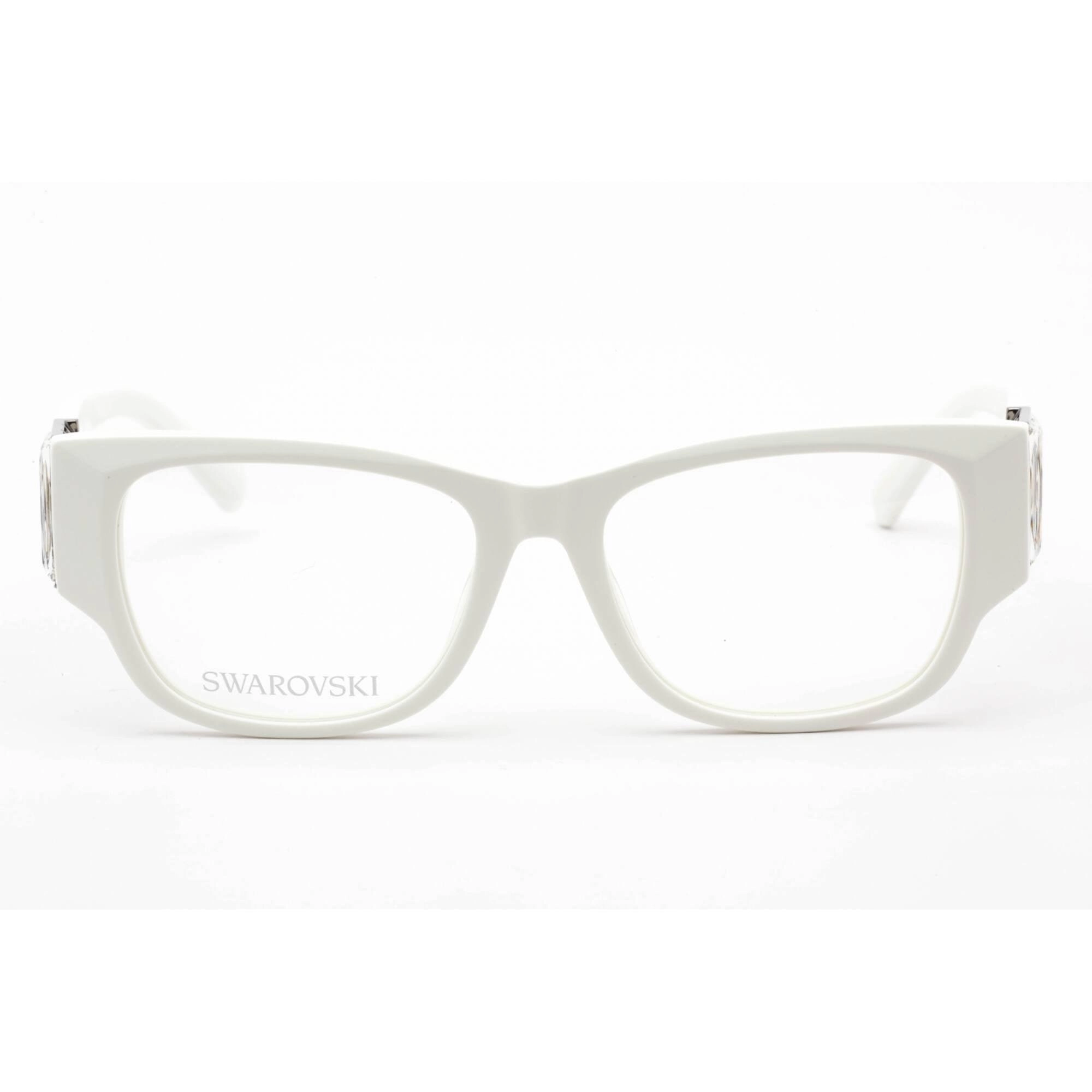Swarovski Men's Eyeglasses - Full Rim Rectangular White Plastic Frame | SK5473 021