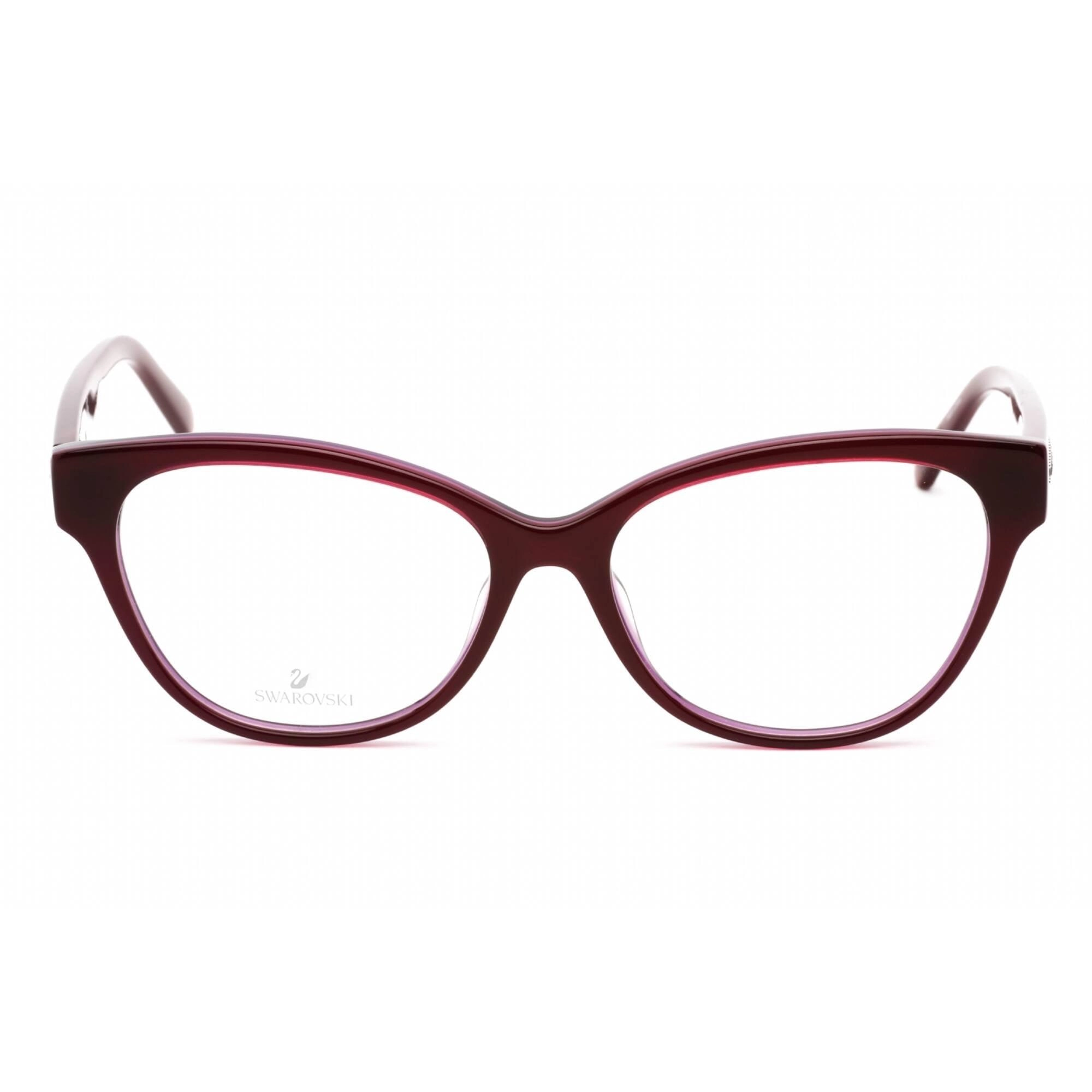Swarovski Unisex Eyeglasses - Full Rim Cat Eye Shiny Violet Plastic Frame | SK5392 081