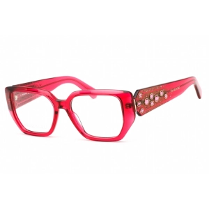 Swarovski Women's Eyeglasses - Full Rim Cat Eye Shiny Pink Plastic Frame | SK5467 072
