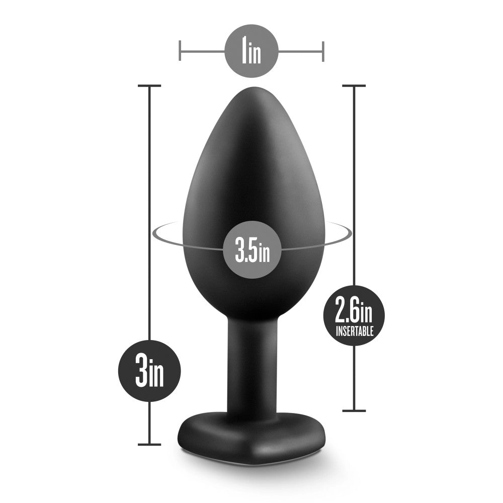 Temptasia By Blush® | Bling Black 3-Inch Anal Plug