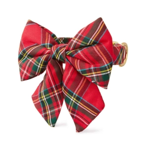 The Foggy Dog Tartan Plaid Dog Collar w/Lady Bow