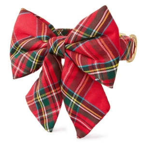 The Foggy Dog Tartan Plaid Dog Collar w/Lady Bow