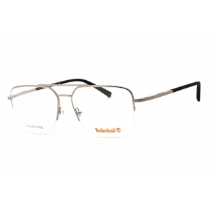 Timberland Men's Eyeglasses - Shiny Gunmetal Pilot Metal Half Rim Frame | TB1772 008