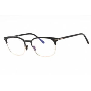 Tom Ford Men's Eyeglasses - Shiny Black Metal Oval Shape Full Rim Frame | FT5799-B 005