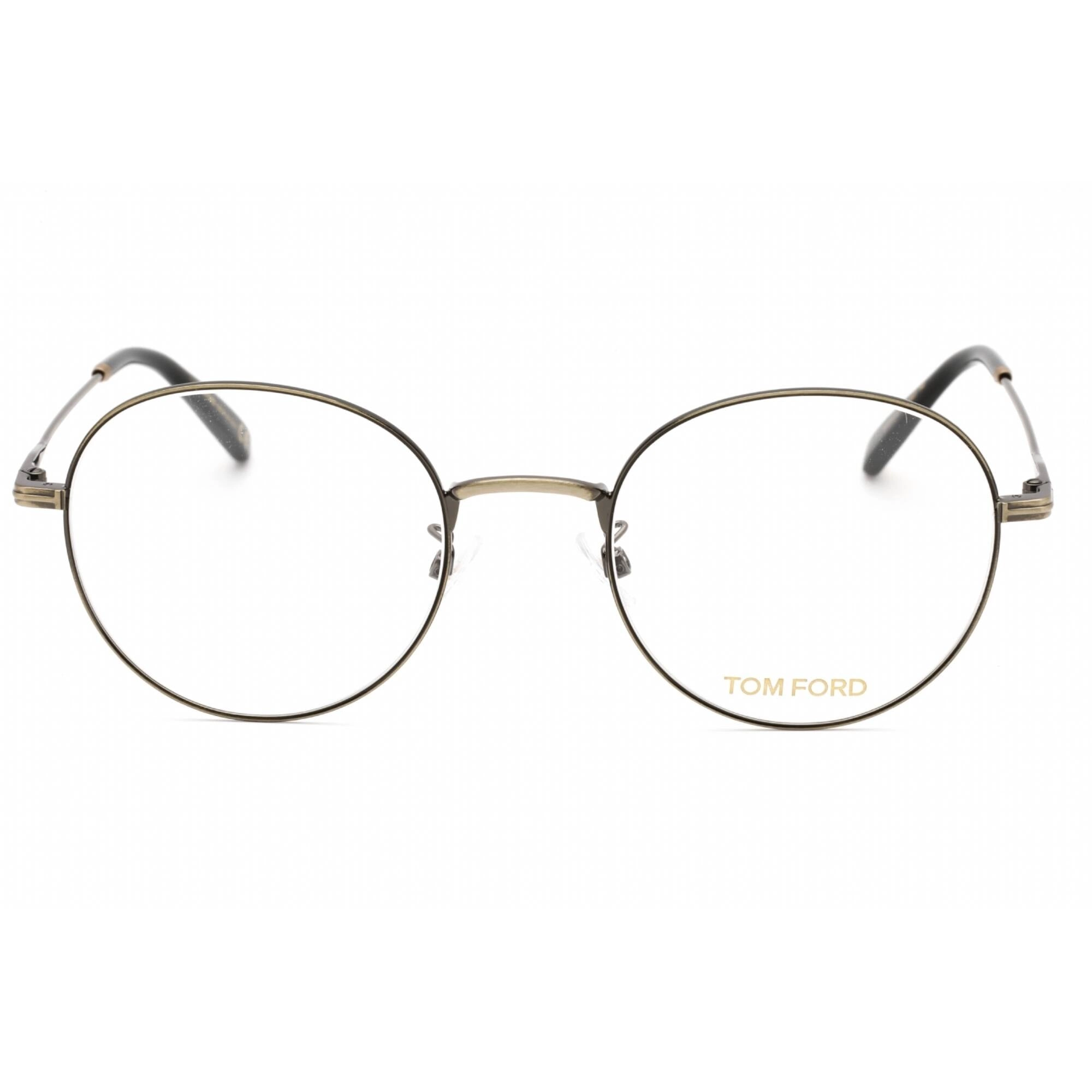Tom Ford Men's Eyeglasses - Shiny Deep Gold Metal Round Full Rim Frame | FT5791-K 030