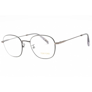 Tom Ford Men's Eyeglasses - Shiny Gunmetal Metal Round Full Rim Frame | FT5790-K 008