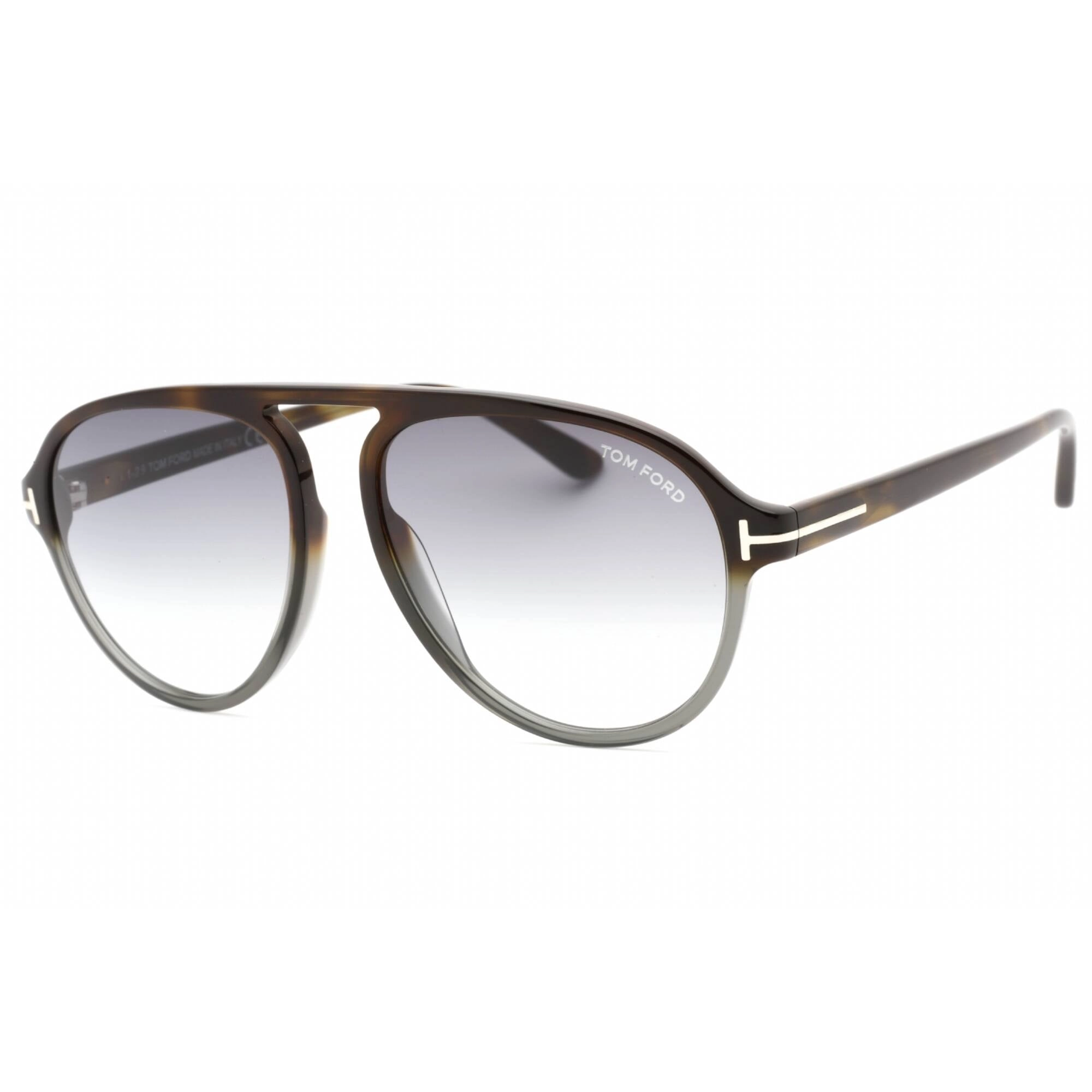 Tom Ford Men's Sunglasses - Dark Havana Metal Pilot Shape Full Rim Frame | FT0756 52B